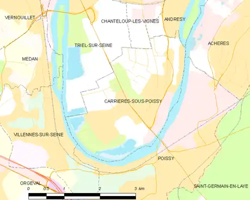 Detailkaart van de gemeente