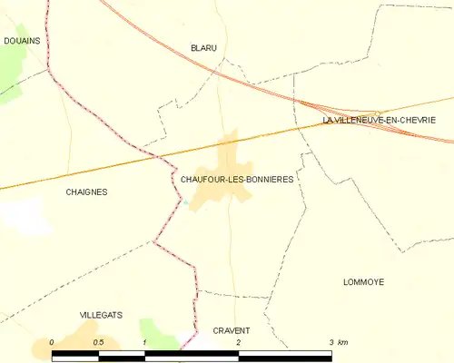 Detailkaart van de gemeente