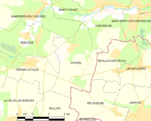 Detailkaart van de gemeente