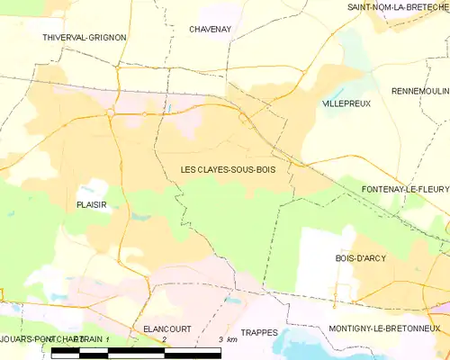 Detailkaart van de gemeente