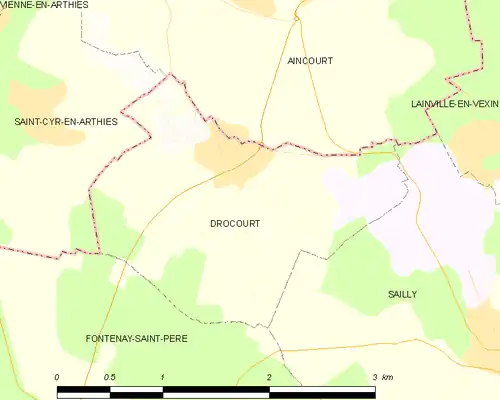 Detailkaart van de gemeente