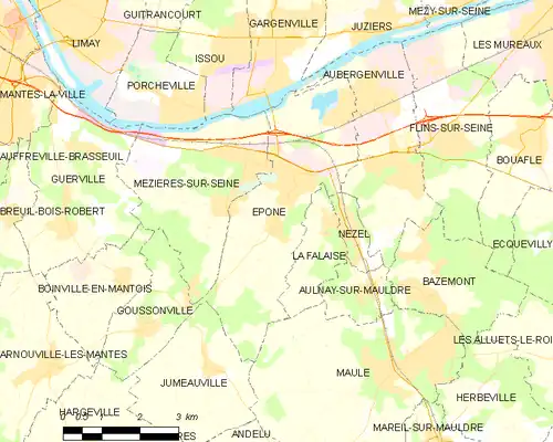 Detailkaart van de gemeente