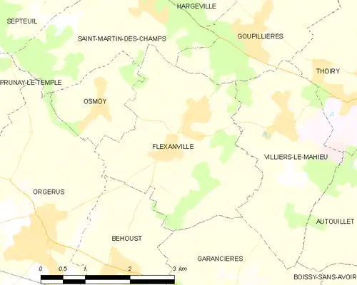 Detailkaart van de gemeente