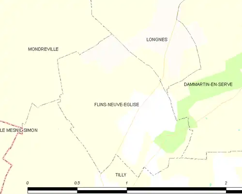 Detailkaart van de gemeente