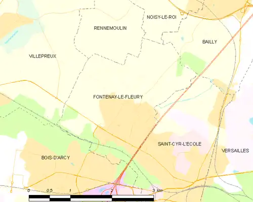 Detailkaart van de gemeente