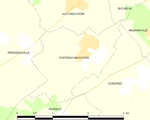 Detailkaart van de gemeente