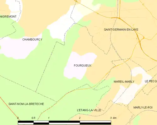 Detailkaart van de gemeente