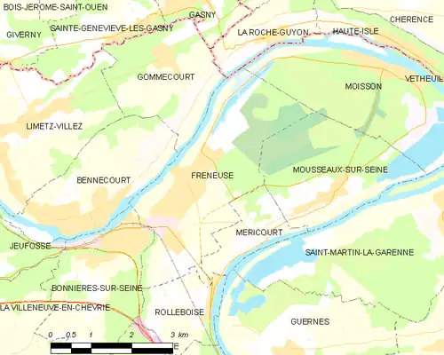 Detailkaart van de gemeente