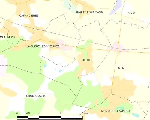 Detailkaart van de gemeente