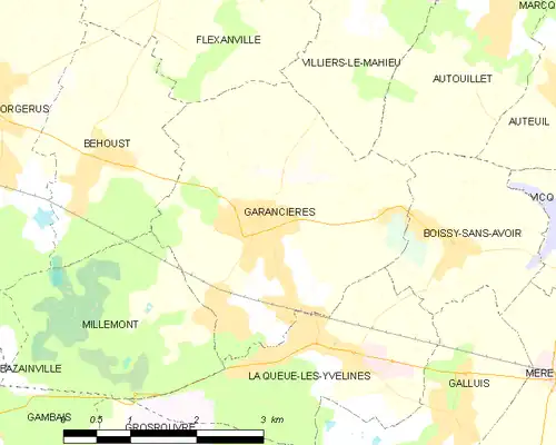 Detailkaart van de gemeente