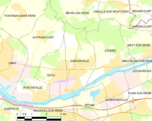 Detailkaart van de gemeente