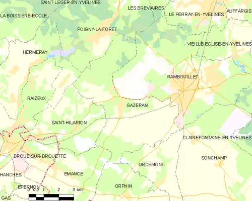 Detailkaart van de gemeente