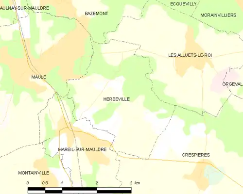 Detailkaart van de gemeente