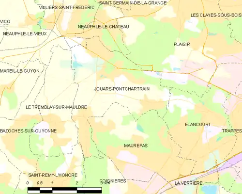 Detailkaart van de gemeente