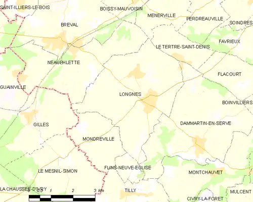 Detailkaart van de gemeente