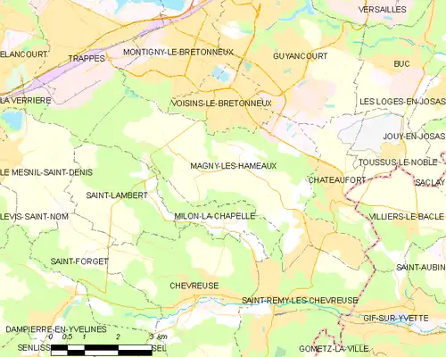 Detailkaart van de gemeente