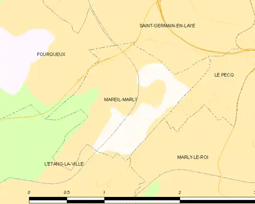Detailkaart van de gemeente