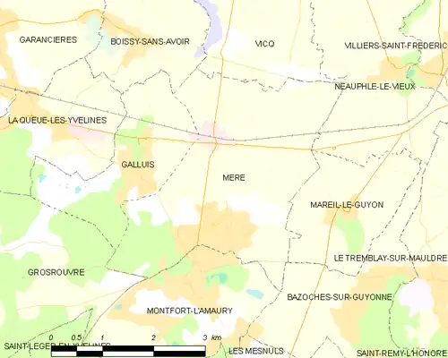 Detailkaart van de gemeente