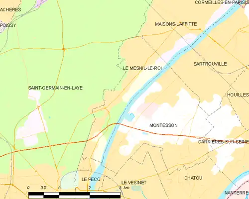 Detailkaart van de gemeente