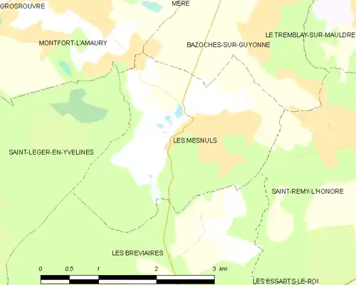 Detailkaart van de gemeente