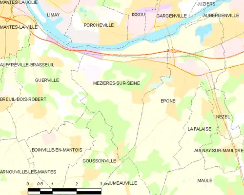 Detailkaart van de gemeente