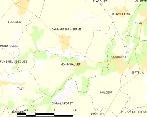 Detailkaart van de gemeente