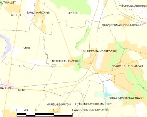 Detailkaart van de gemeente