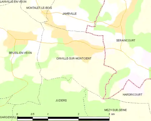 Detailkaart van de gemeente