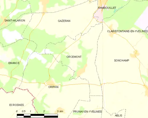 Detailkaart van de gemeente