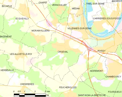 Detailkaart van de gemeente