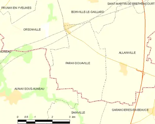 Detailkaart van de gemeente