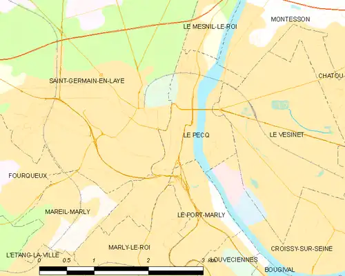 Detailkaart van de gemeente