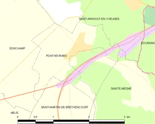 Detailkaart van de gemeente