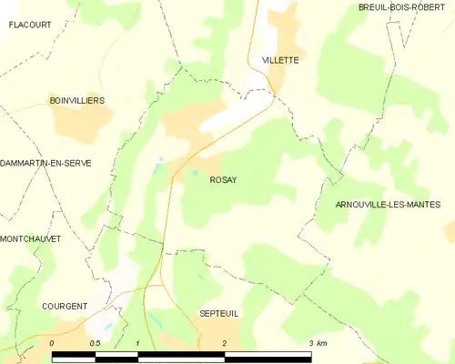 Detailkaart van de gemeente