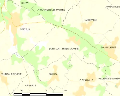 Detailkaart van de gemeente