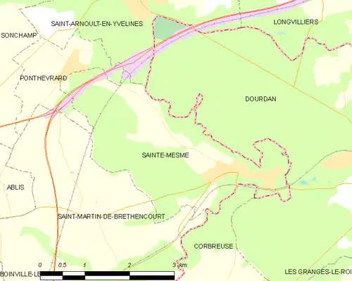 Detailkaart van de gemeente