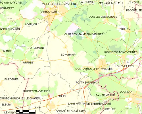 Detailkaart van de gemeente