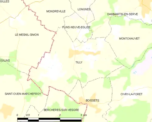 Detailkaart van de gemeente