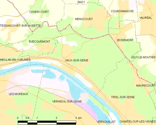Detailkaart van de gemeente