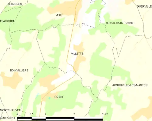 Detailkaart van de gemeente