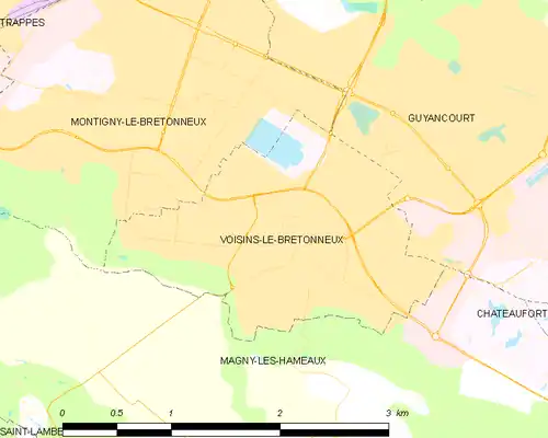 Detailkaart van de gemeente