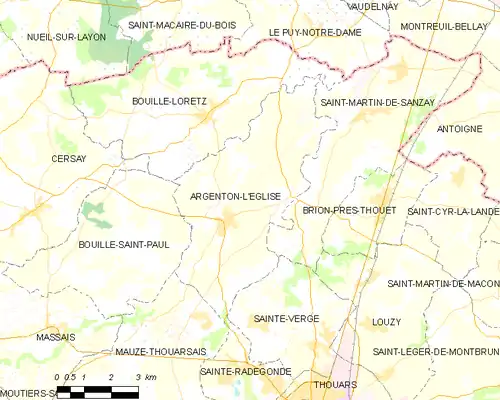 Detailkaart van de gemeente