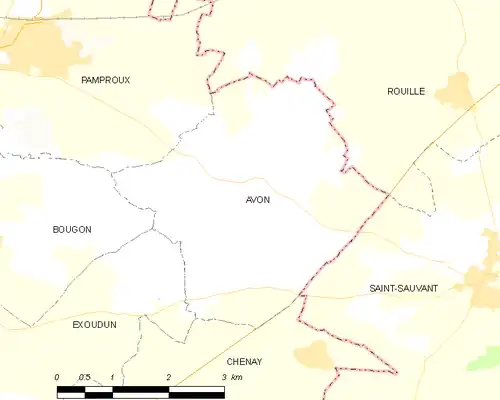 Detailkaart van de gemeente