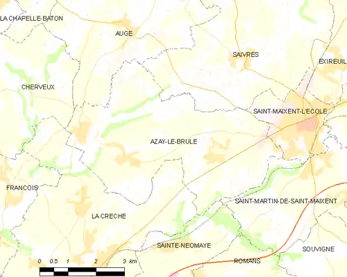 Detailkaart van de gemeente