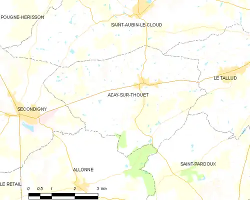 Detailkaart van de gemeente