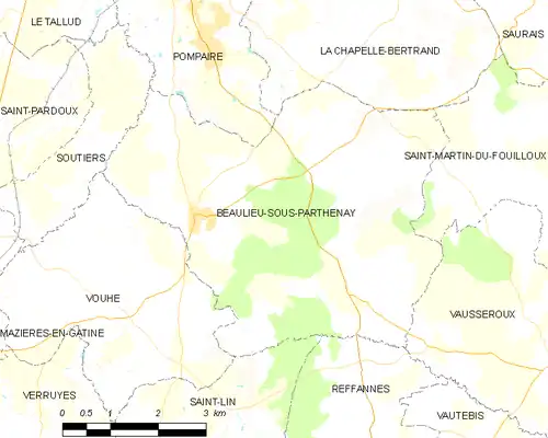 Detailkaart van de gemeente