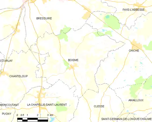 Detailkaart van de gemeente