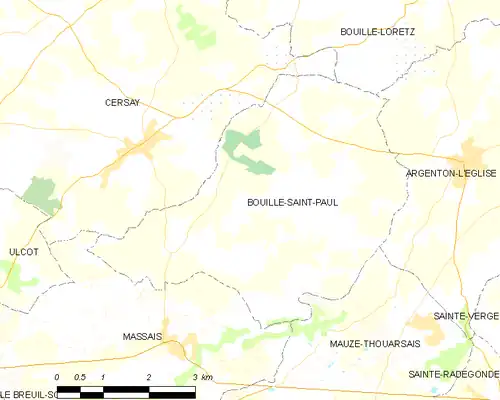 Detailkaart van de gemeente