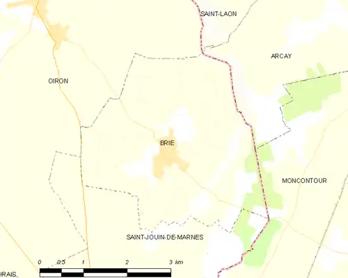 Detailkaart van de gemeente