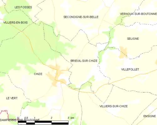 Detailkaart van de gemeente